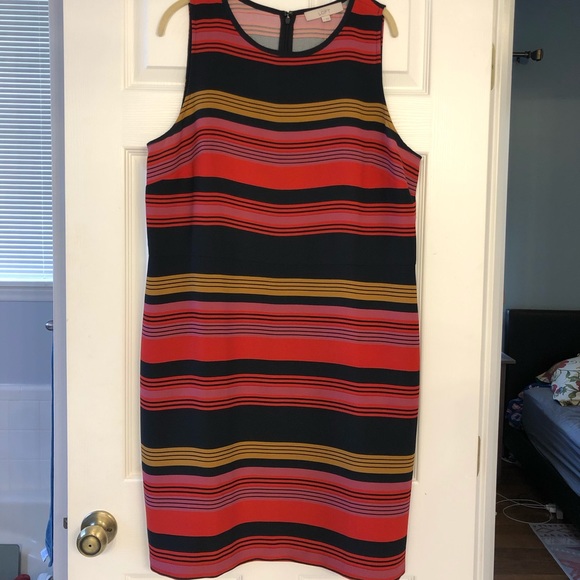LOFT Dresses & Skirts - LOFT Striped Sheath Dress Like❤️for price reduction size 18, P-P 22” Very nice
